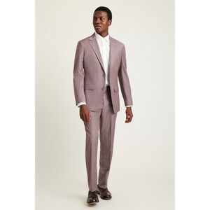 Bonobos Jetsetter Wool Blazer 42R Dress Pants 32x34 (33X28) Mauve Sharkskin $700